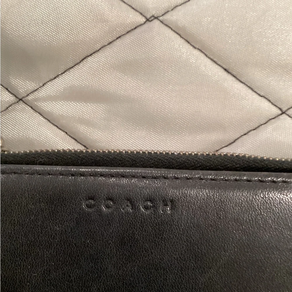 Coach compact leather